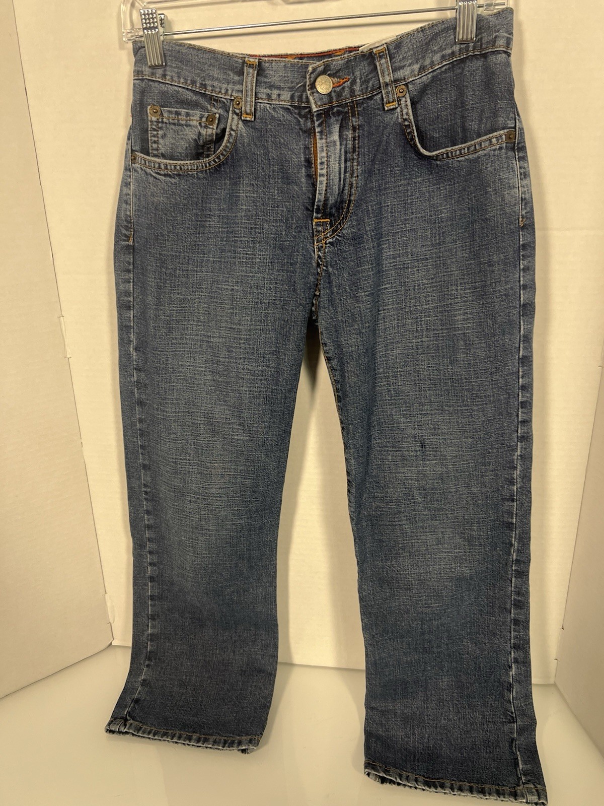 VTG Lucky Brand Dungarees USA Jeans 14X24.5 (Tagged 2/26) Straight Leg Capri 101