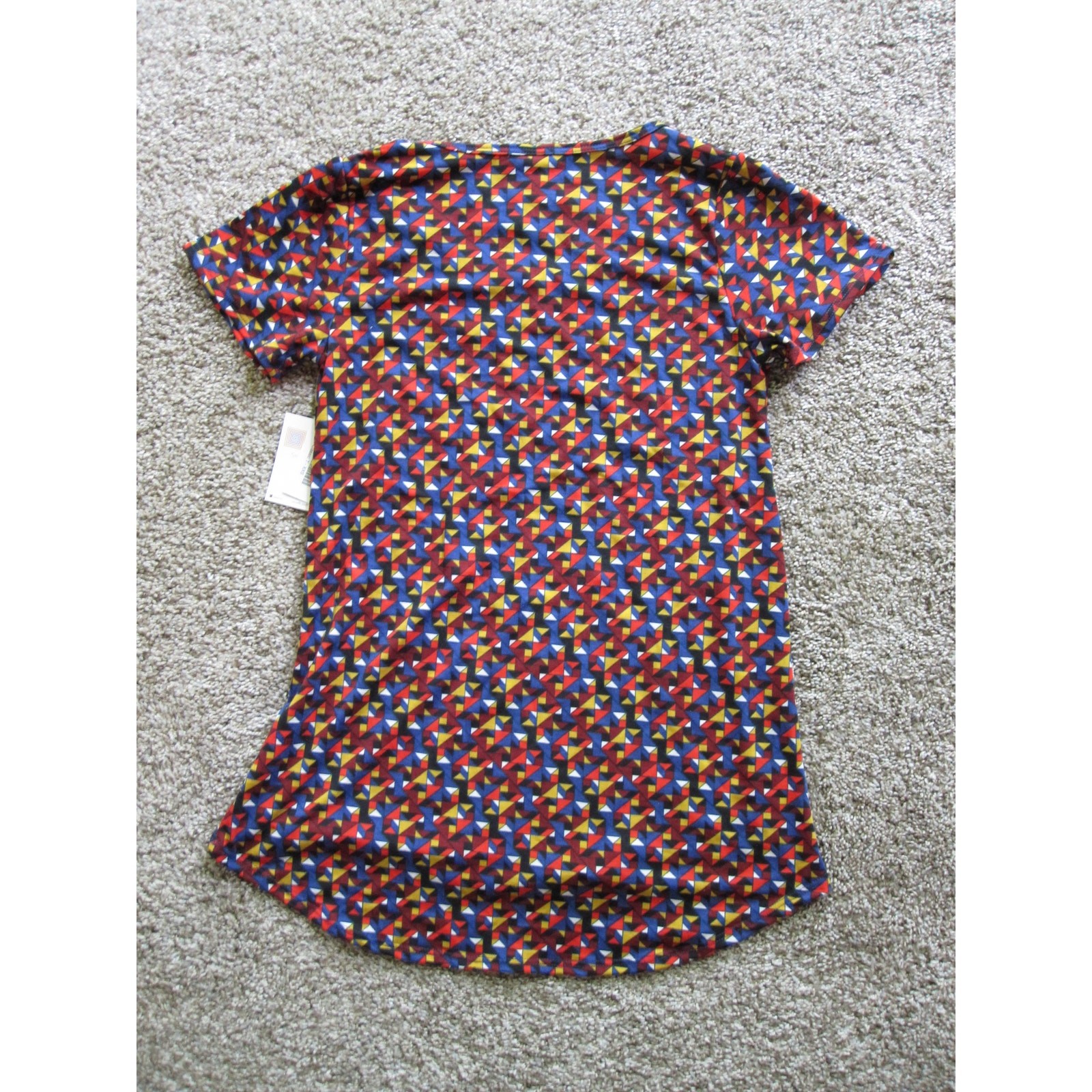 New LuLaRoe Classic T Shirt Top Womans XXS Comfy Blue Red Black Gold Geometric!