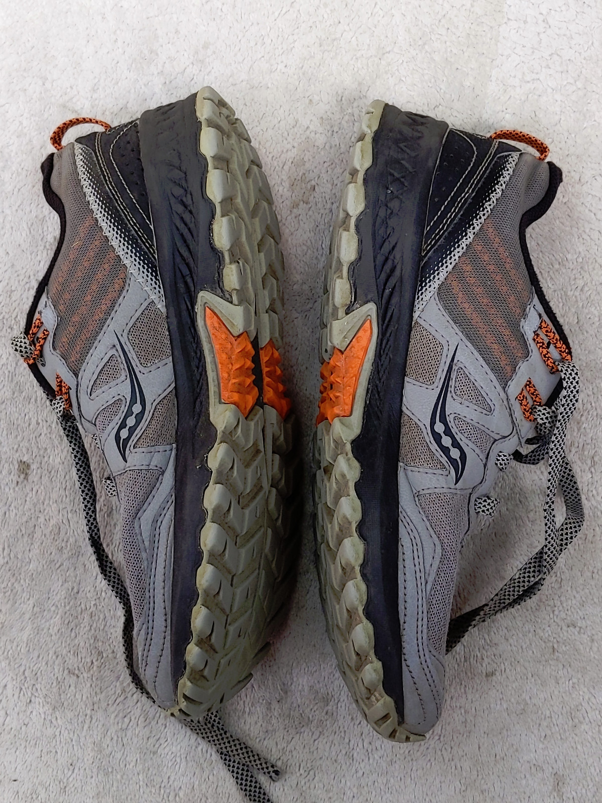 Saucony Excursion Tr14 Mens 8 41 Gray Orange Trail Running Shoe Jogging S20586