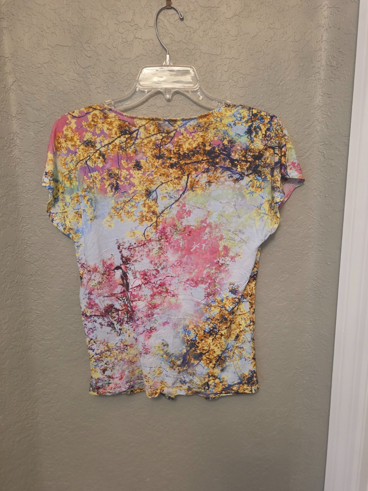 Ted Baker London Ladies Novelty Bird Print Colorful Lightweight Tee Shirt S 4