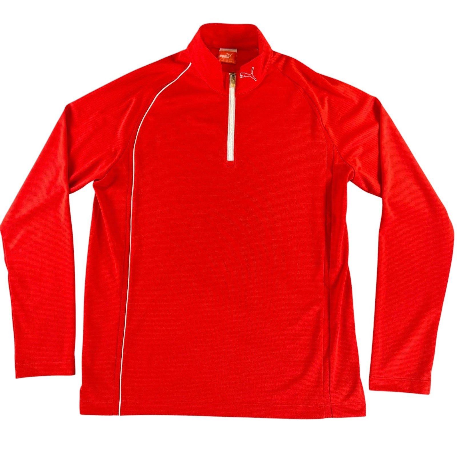 Men’s Small – Puma Cobra Golf Quarter Zip 1/4 Long Sleeve Pullover Punch Red
