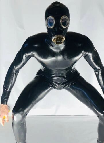Rubber Latex Catsuit Back Zip 0.4 mil 100% Latex Rubber