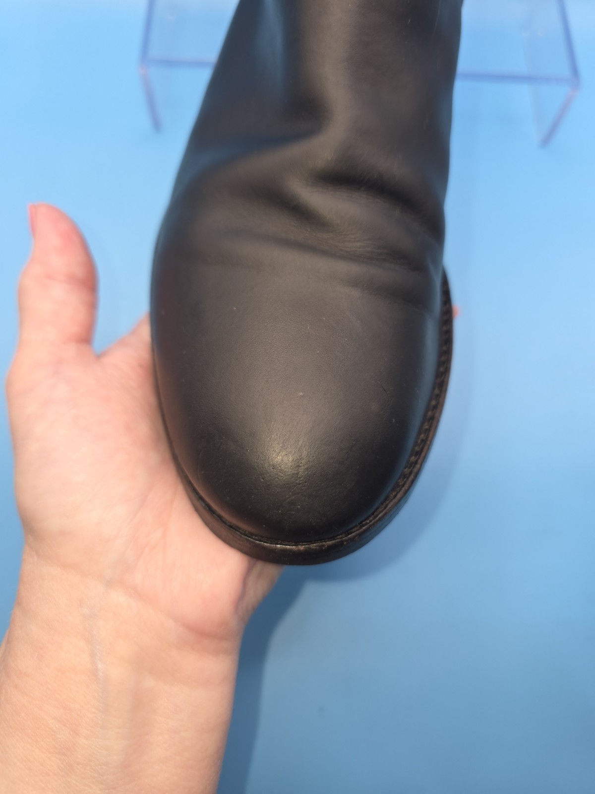 FRYE Melissa Black Leather Inside Zip Boots Size 8B EUC Style 3478443