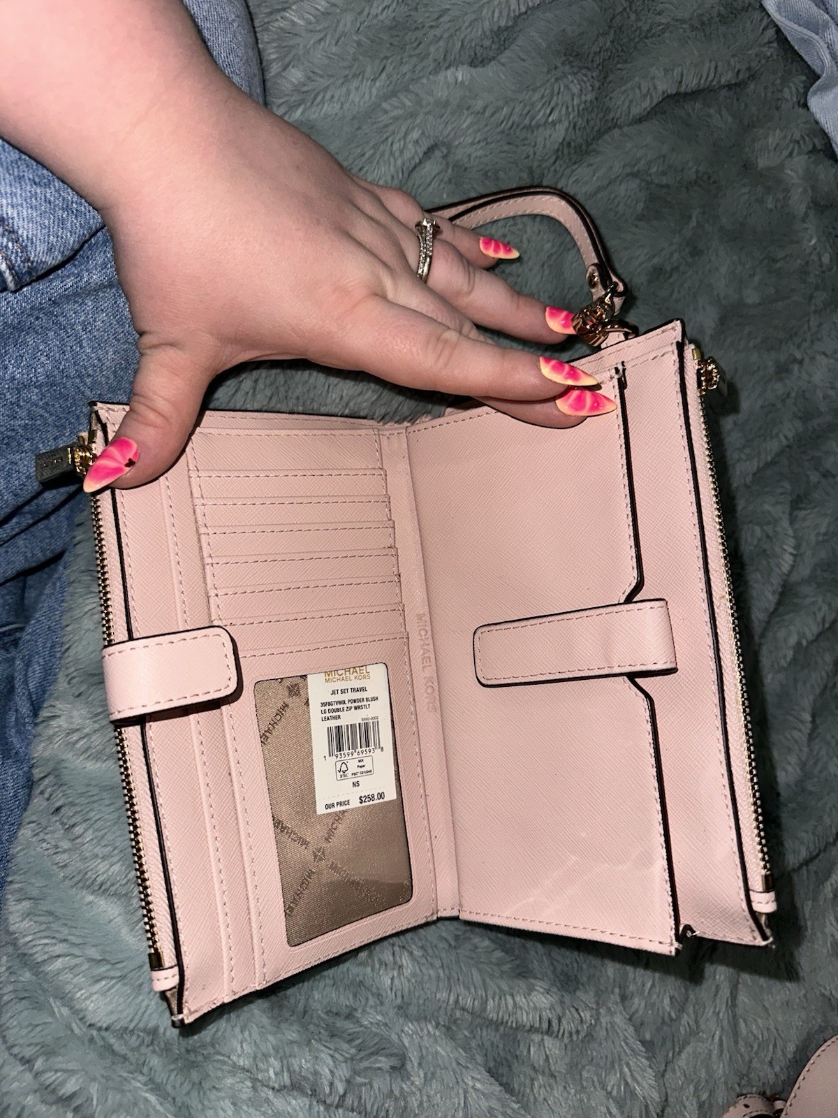 Michael Kors Pink purse with matching wallet price tags included never used