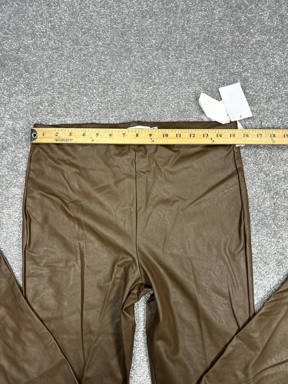 Good American Faux Leather Legging Pants Womens 4 Brown High Rise Skinny Leg New