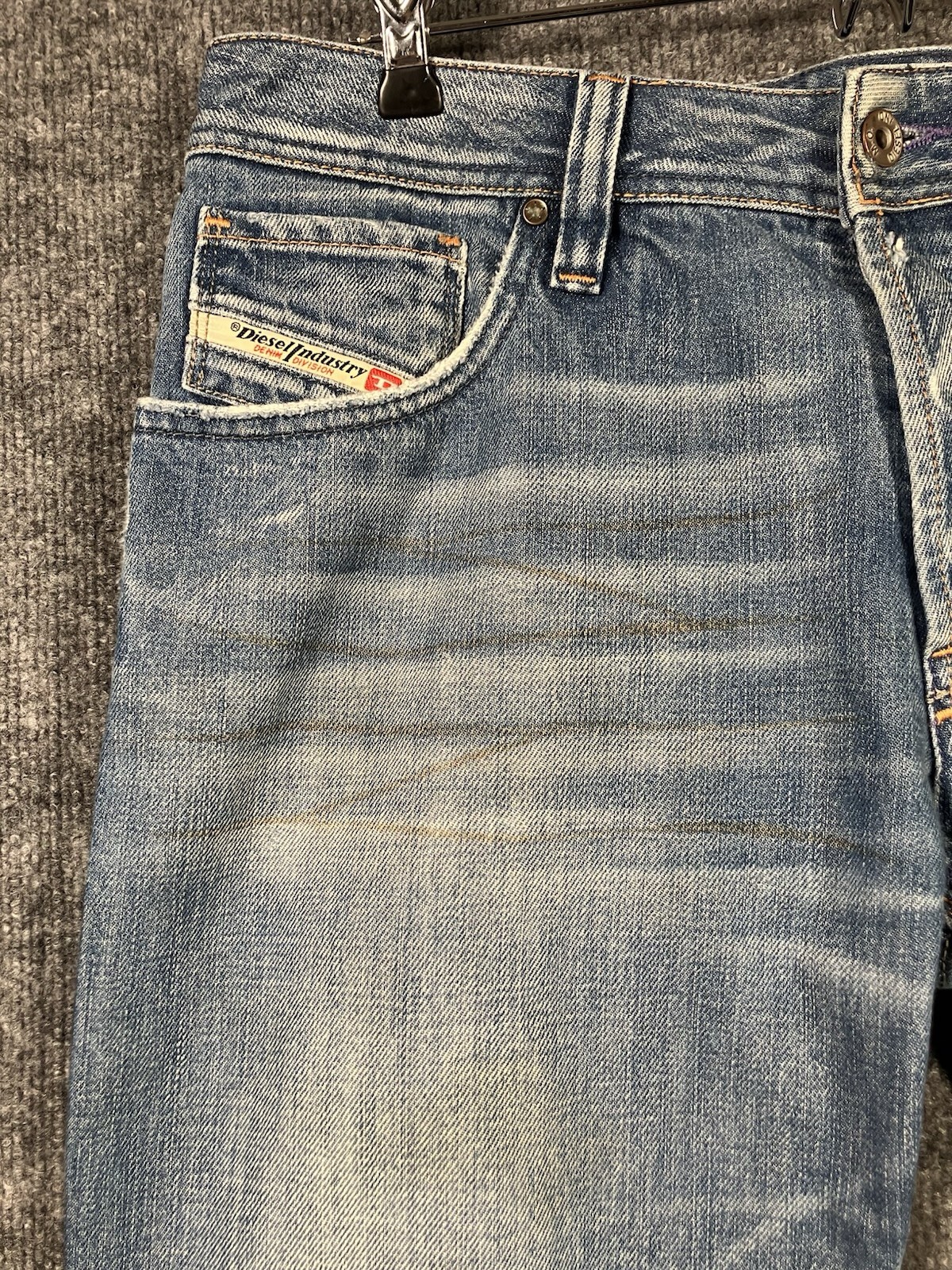 Diesel ZAF 796 Flared Leg Button Fly Denim Jeans Waist 32X30 (cut To 26)