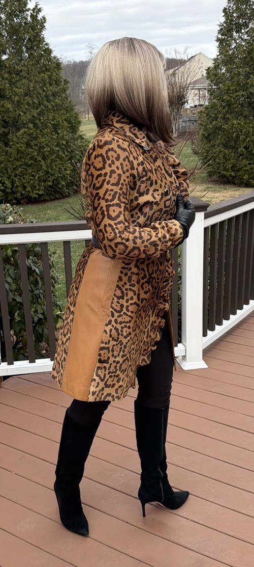 Luxury Valentino Calf Hair Leather Skin Coat not Lynx Sable Chinchilla Fox XS