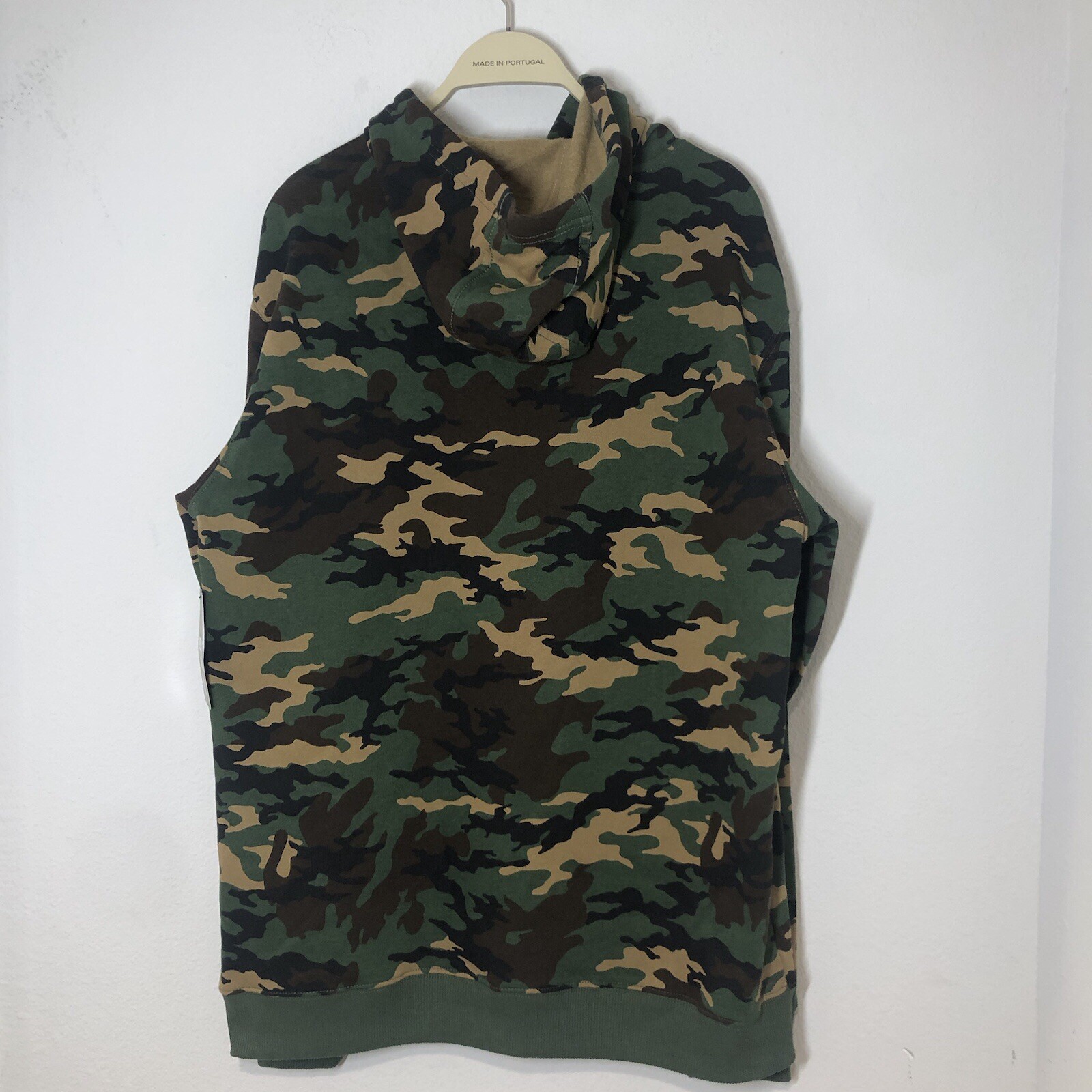 John Deere Men’s Pull Over Core Camo Logo Green Fleece Hoodie Medium Outdoor
