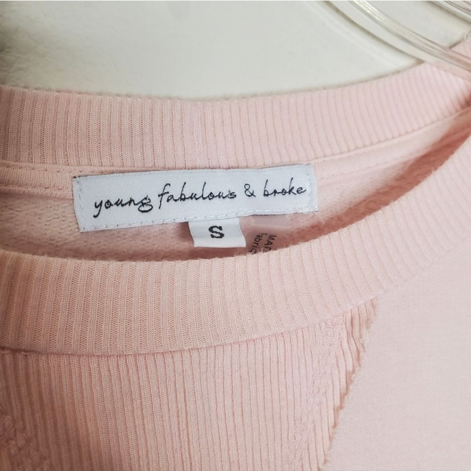 Young Fabulous & Broke Juliette Pink Ombre Dolman Pullover Crewneck Sweatshirt
