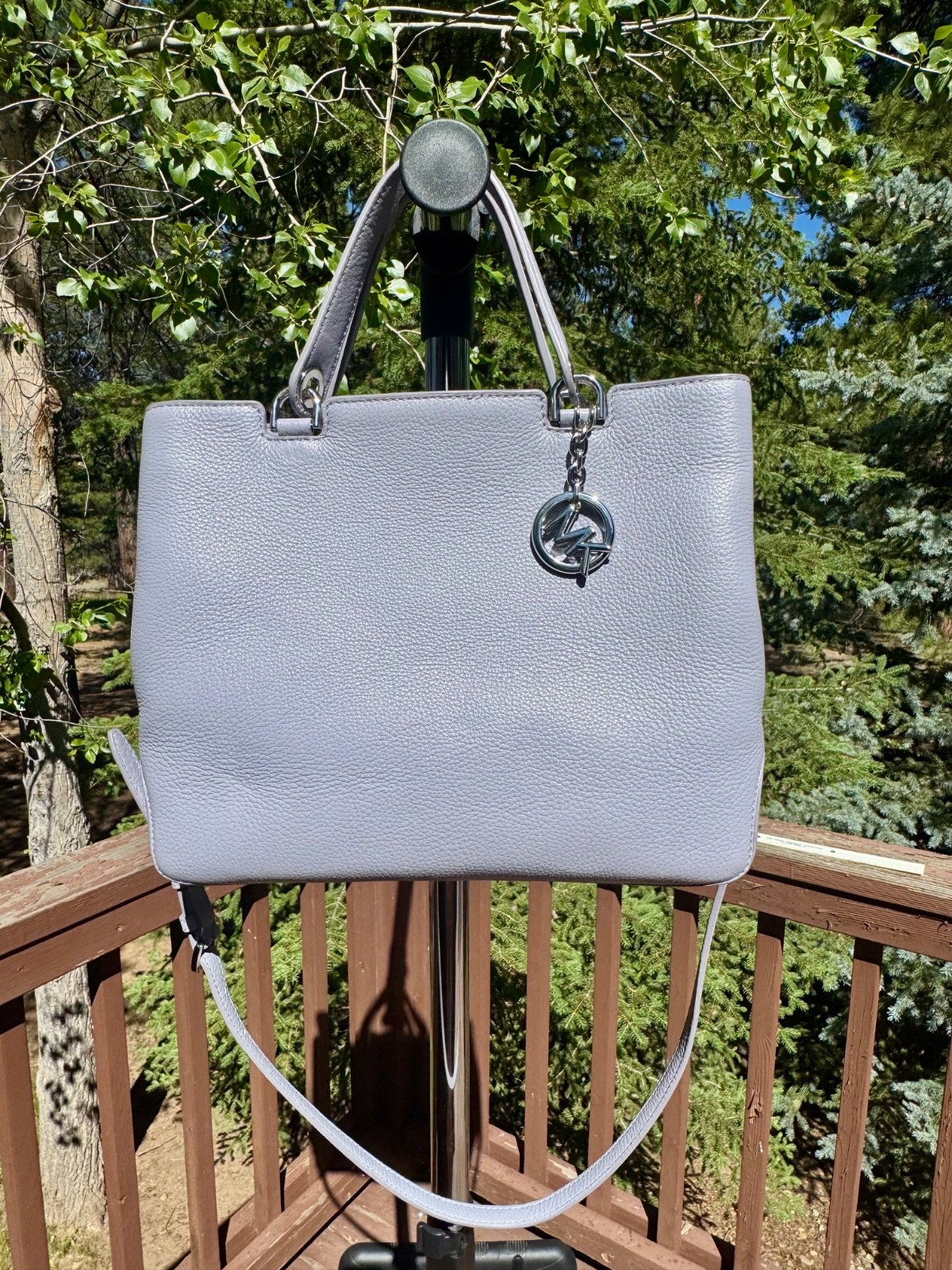 Michael Kors Anabelle Lg leather Lilac tote double handles detach. strap w/tags