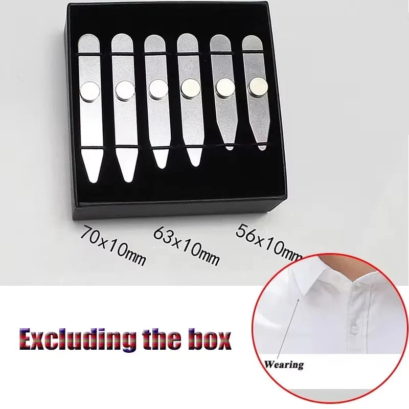 3 Size Metal Collar Stays Set Stainless Steel Shirt Collar Stiffeners Support