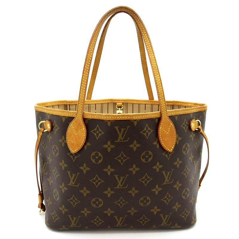 LOUIS VUITTON Never full PM M40155 Monogram Tote Bag Brown USED