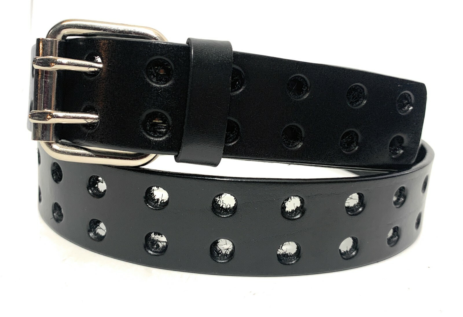 Men’s 1.5″ Wide WORK OR CASUAL LEATHER BELT DOUBLE PRONG TWO HOLE LEATHER BELT