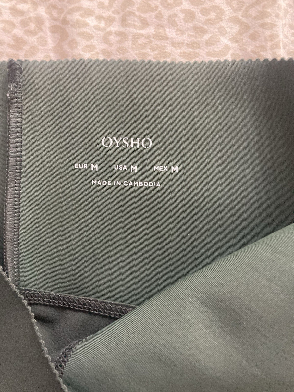 Oysho Bra High Waist Leggings Size M Gym Workout Forest Green Sun Protection