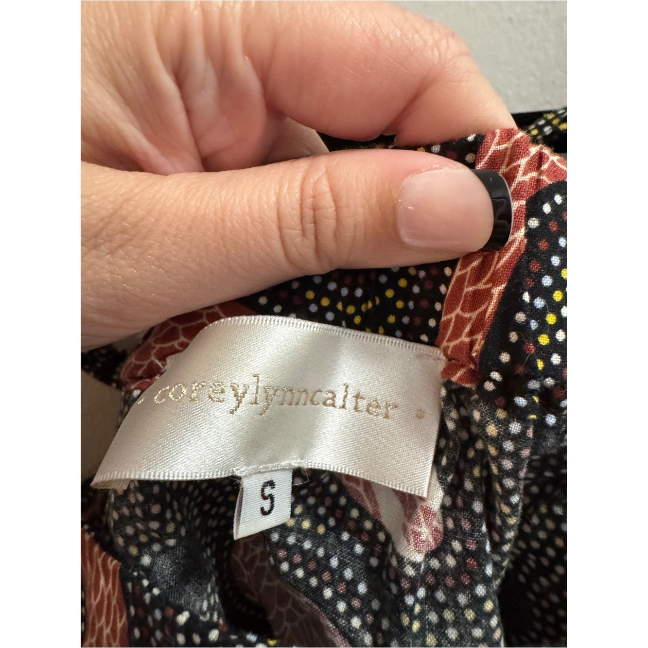 Corey Lynn Calter Black & Coral Snake Printed Tie-Shoulder Camisole