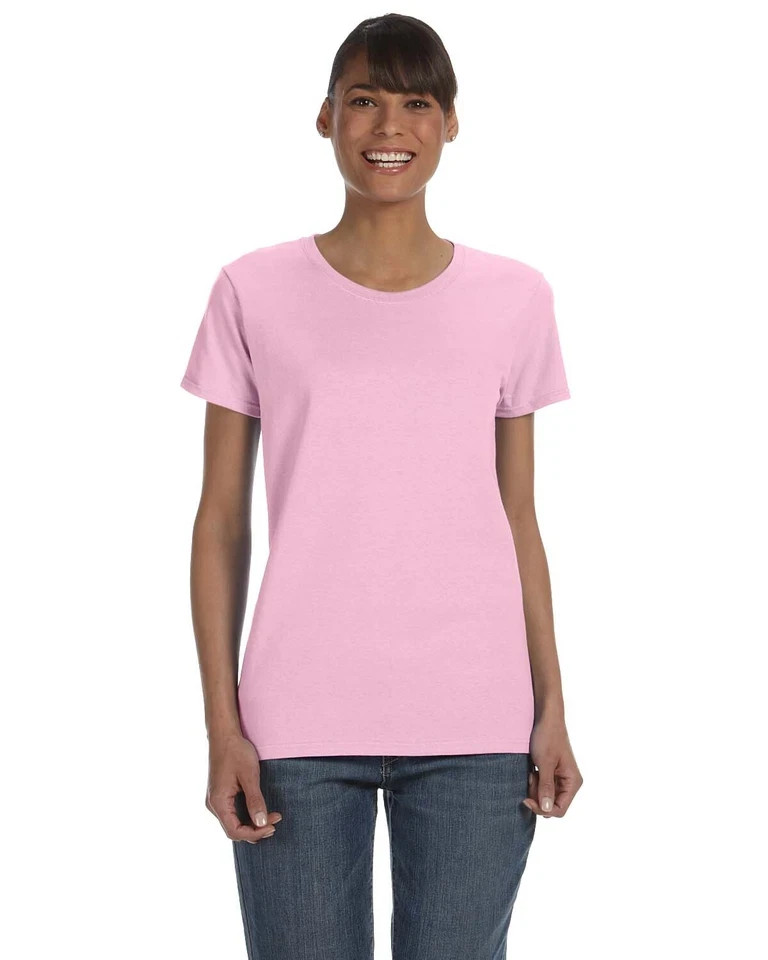 Gildan G500L Women’s Heavy Cotton Short Sleeve Crew Neck Plain Stylish T-Shirt