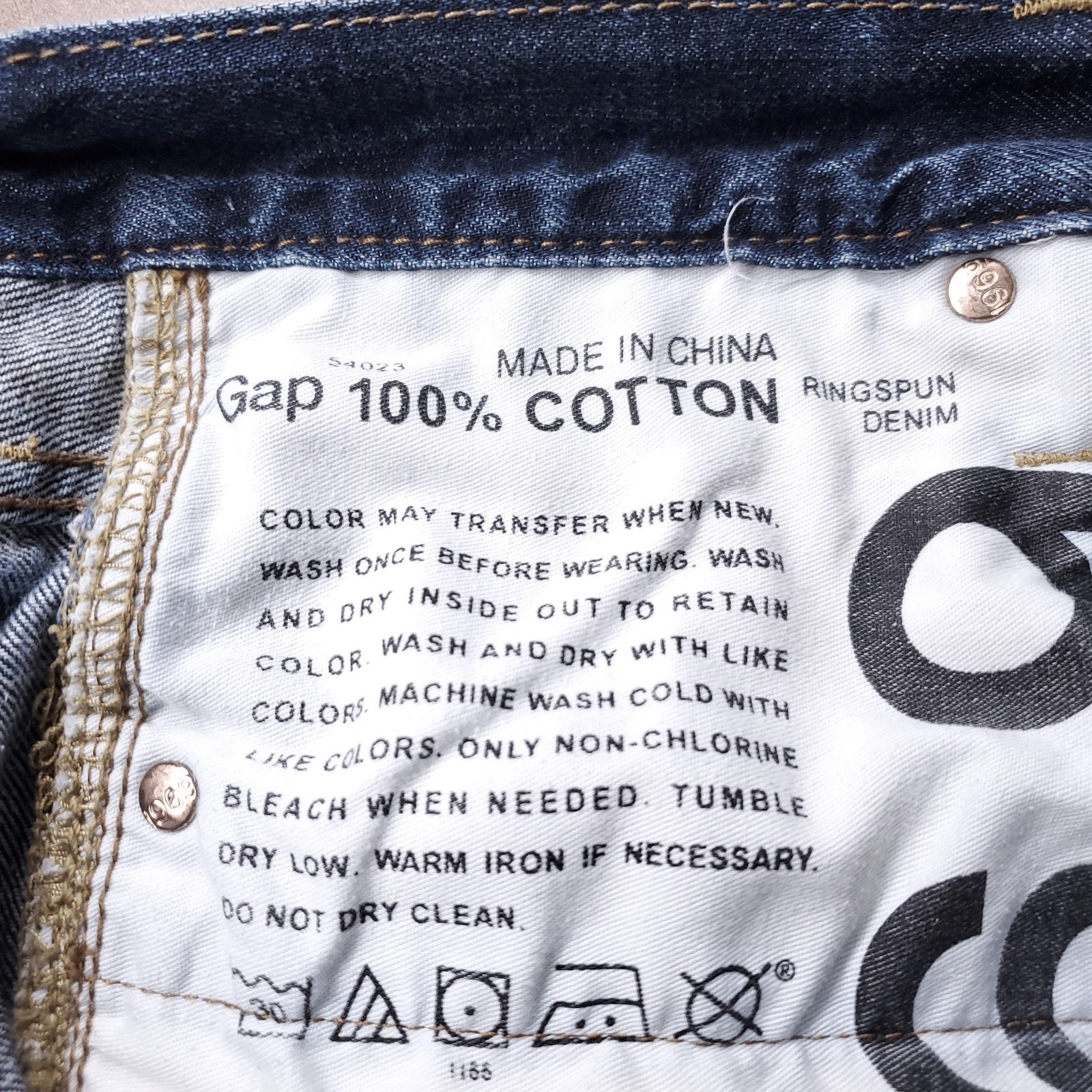 Gap 1969 Standard Jeans Mens 28×30 Blue Dark Wash Straight Leg Preppy Classic
