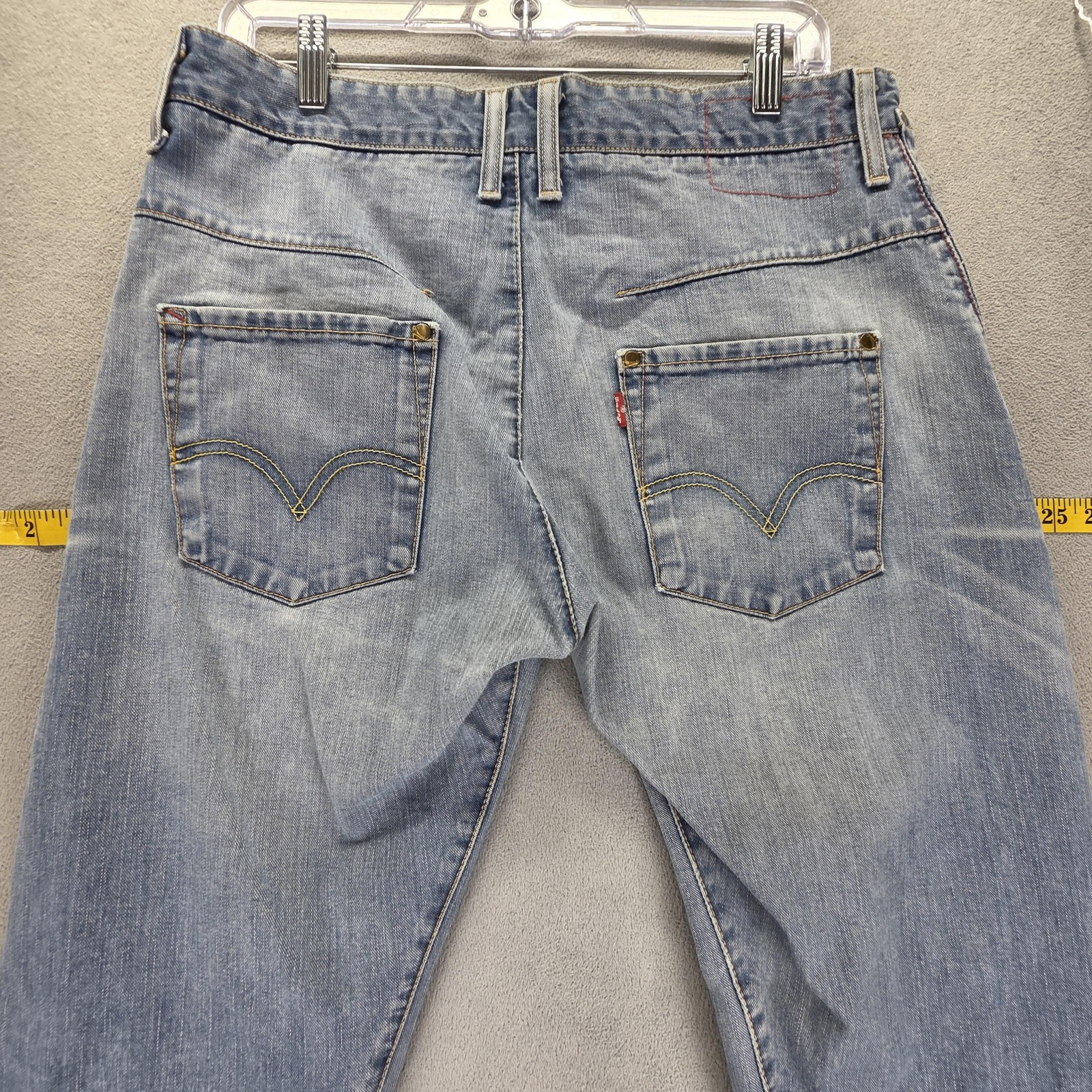 Vintage Levis Engineered Jeans Mens Blue Twisted Button Fly Fits 32×32
