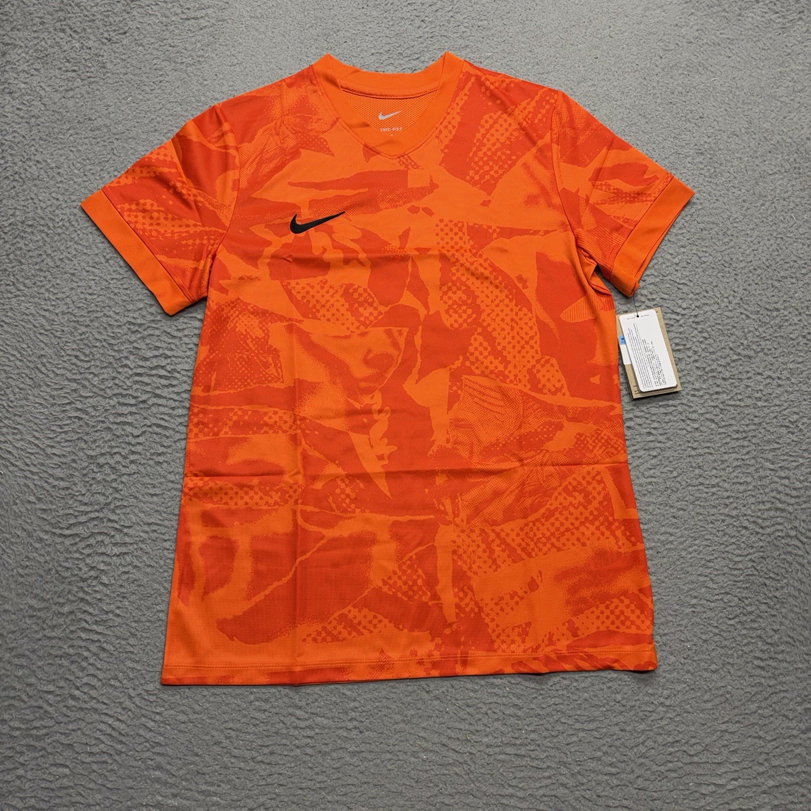 Nike Precision VI Soccer Jersey Women Medium Orange Dri-FIT Short Sleeve FZ9334