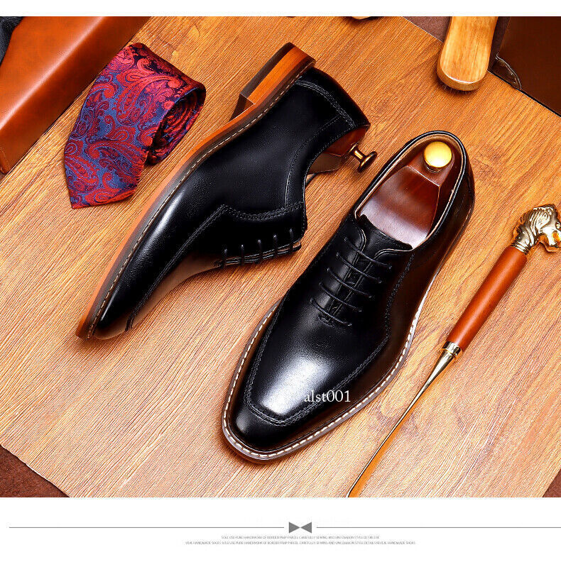 Men’s Real Leather Shoes Handmade Business Formal New Oxford Casual Dress Shoes
