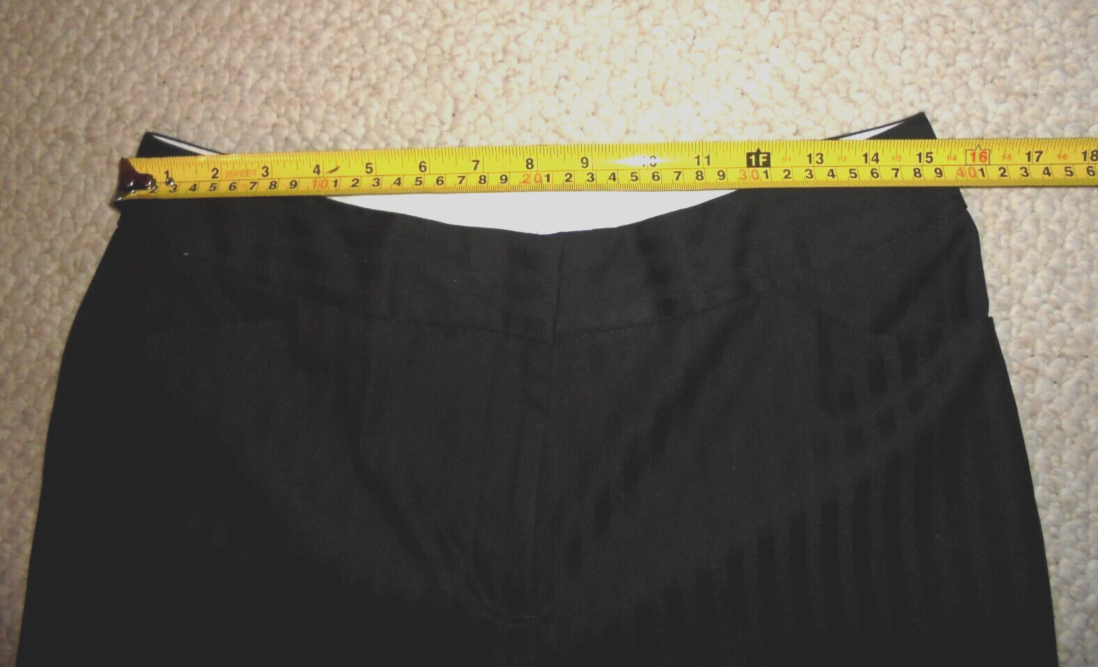 Worthington Women’s Stretch Slight Bootcut Dress Pants Size 8 Black striped New