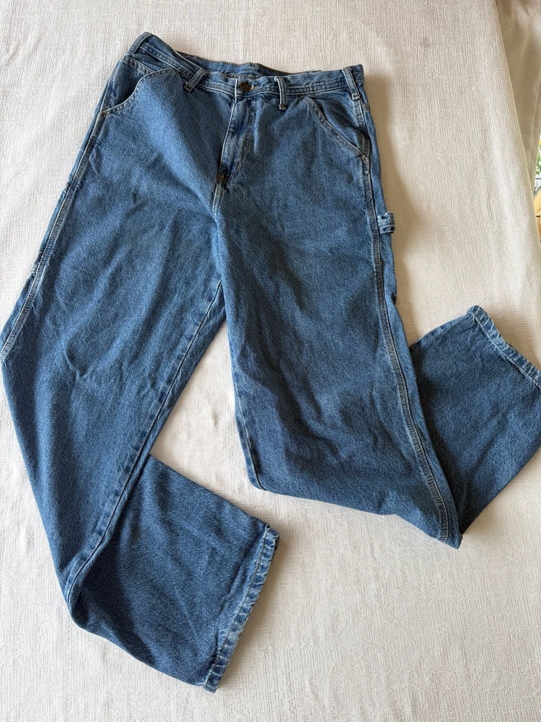 Rugged Wear Carpenter Jeans 33×34 Blue Denim Work Pants