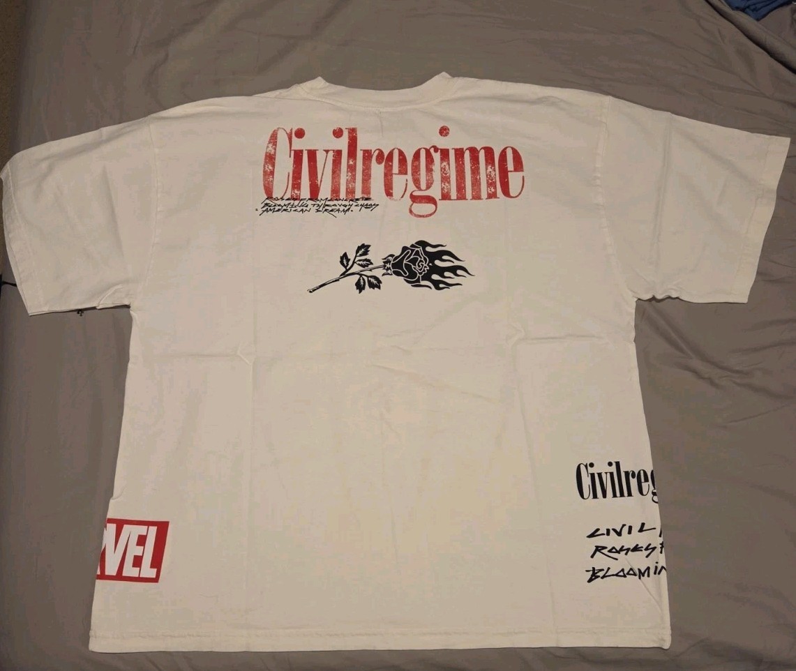 SPIDERMAN CIVIL REGIME MARVEL Spiderman Webs Oversized Tee Large