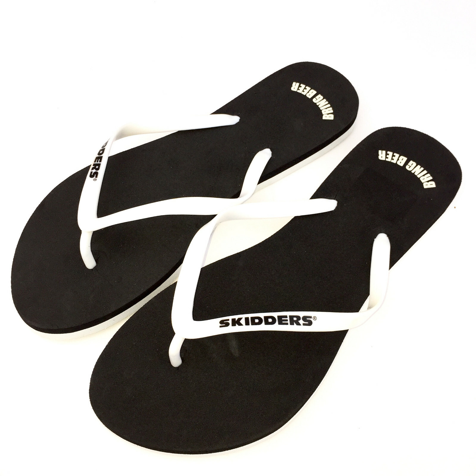 Beach Flip Flops Sand Imprint Rubber Thong Sandals Summer Shoes Quotes Skidders