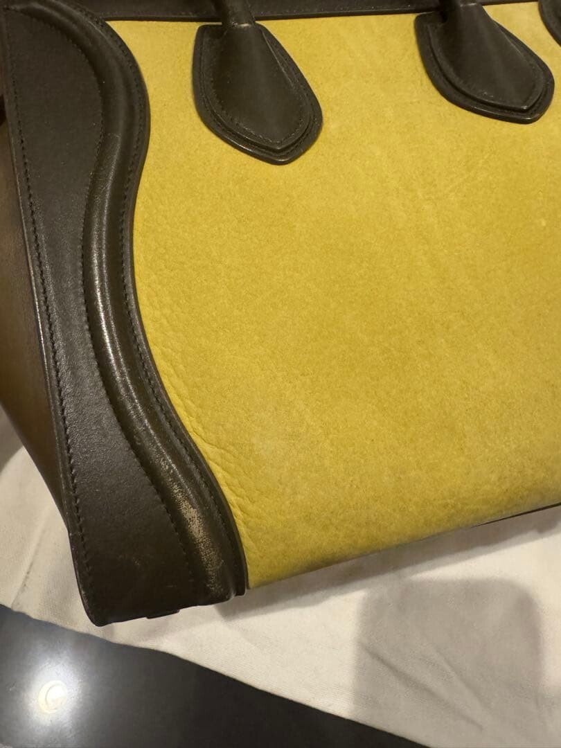 CELINE Handbag Leather Micro Shopper Authentic From Japan