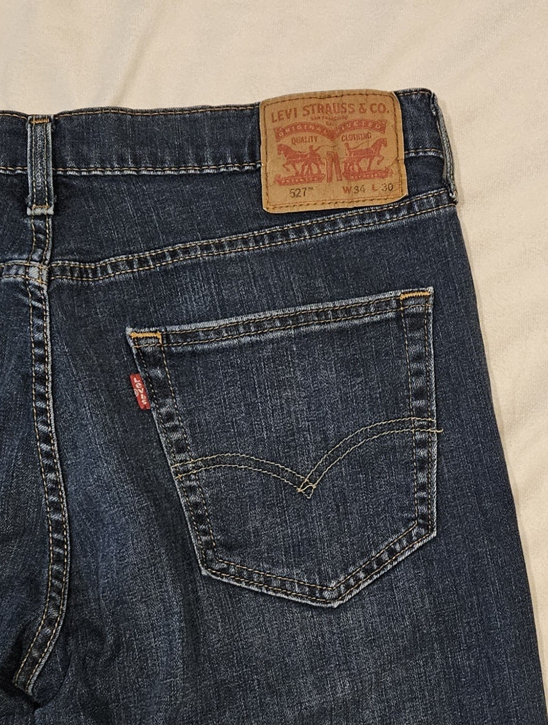 Levi’s 527 Jeans Mens 34×30 Slim Bootcut Medium Wash Blue Denim 05527-0452
