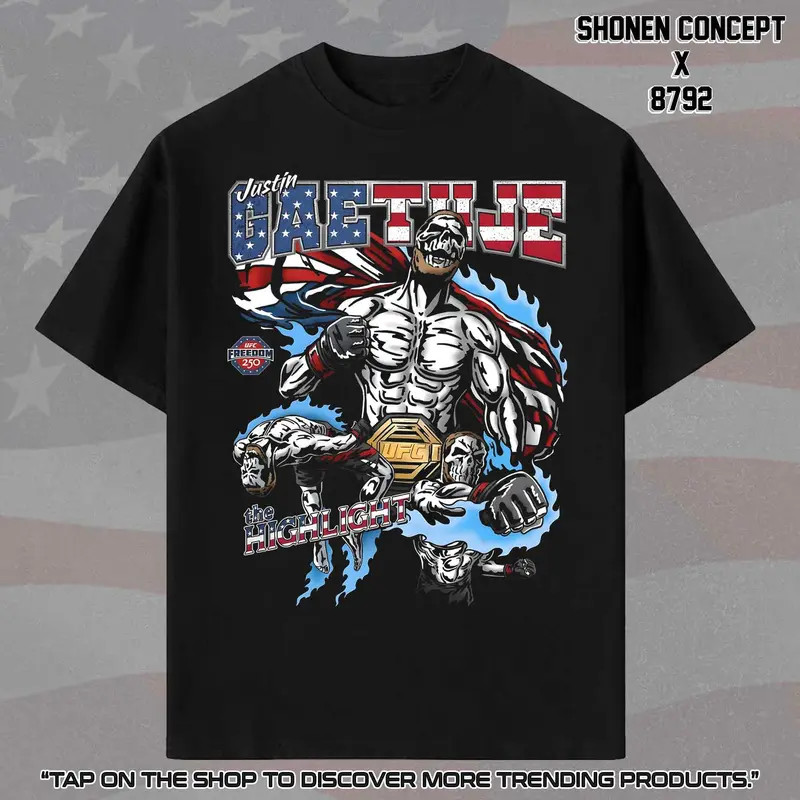 Justin Gaethje Freedom 250 Shirt USA Fight Week Vintage Tee