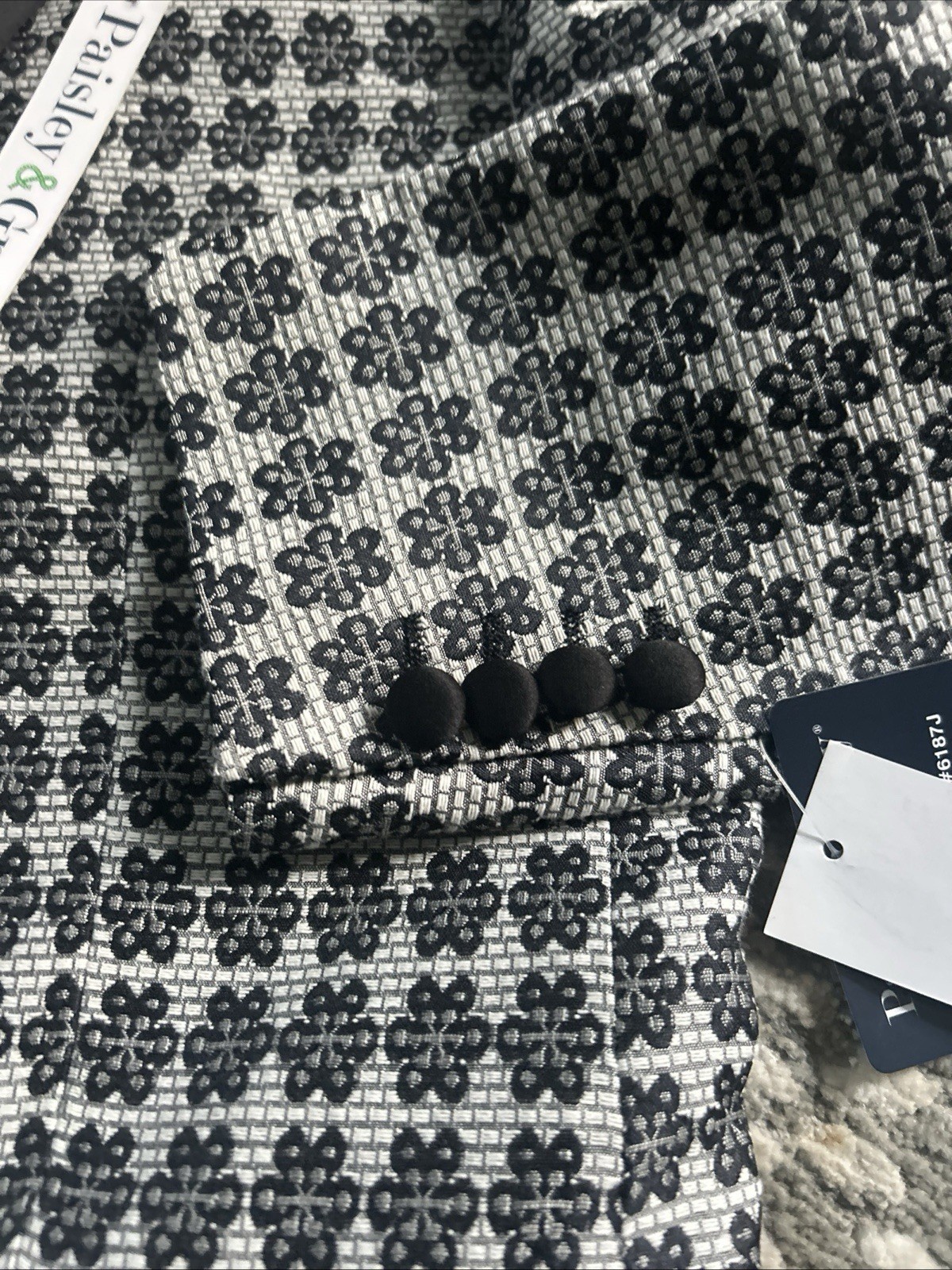 Paisley and Gray Men’s Slim Fit Jacket