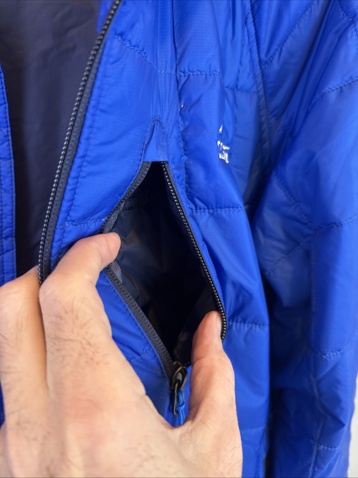 LL Bean Size Small Regular Blue Quilted Full Zip Jacket Puffer