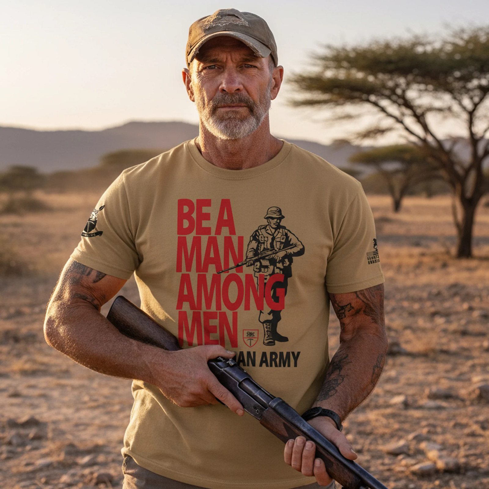 Be a Man Among Men – Rhodesian Army Historical T-Shirt