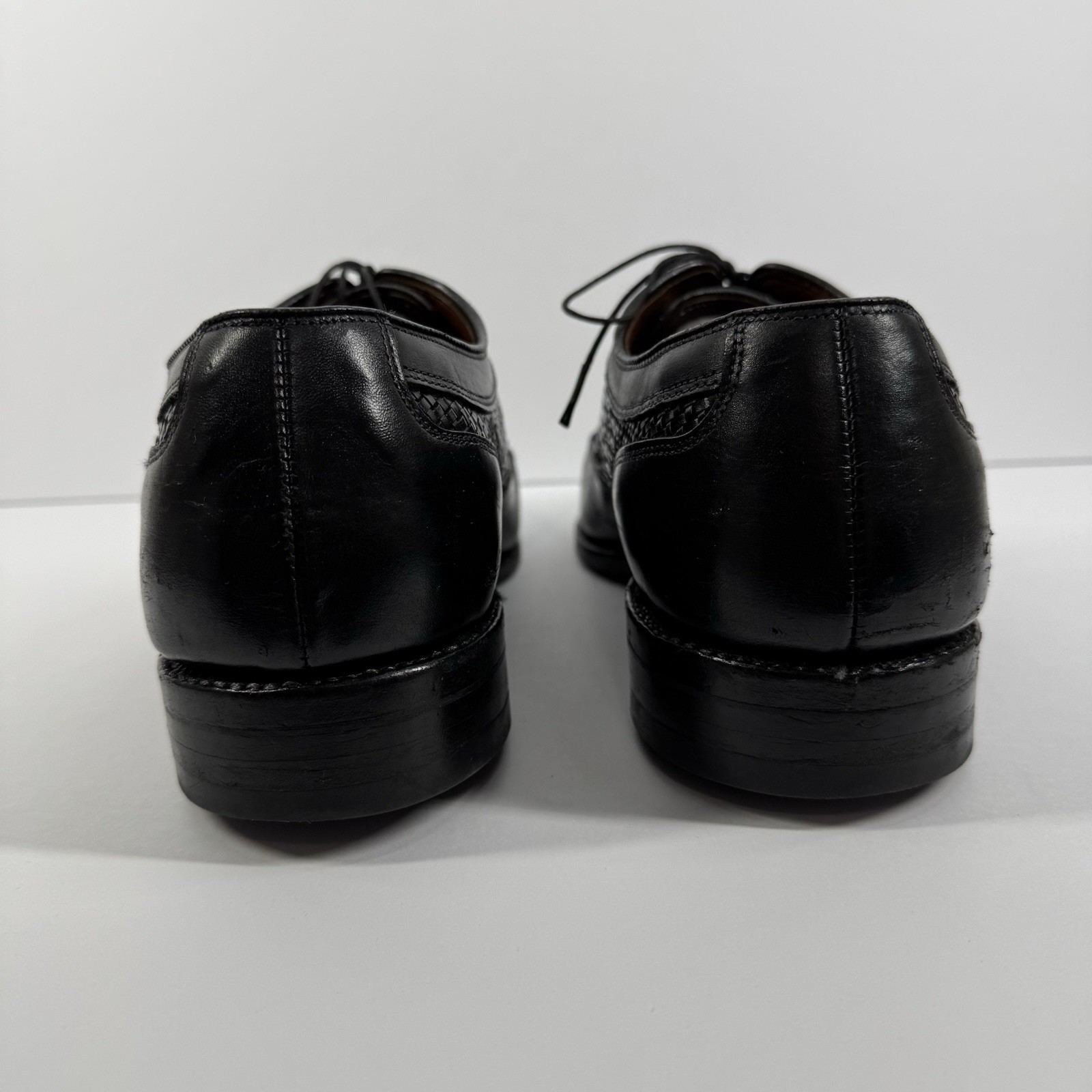 Allen Edmonds Mens Winhall Woven Leather Dress Shoes Size 9.1/2 38 Black READ