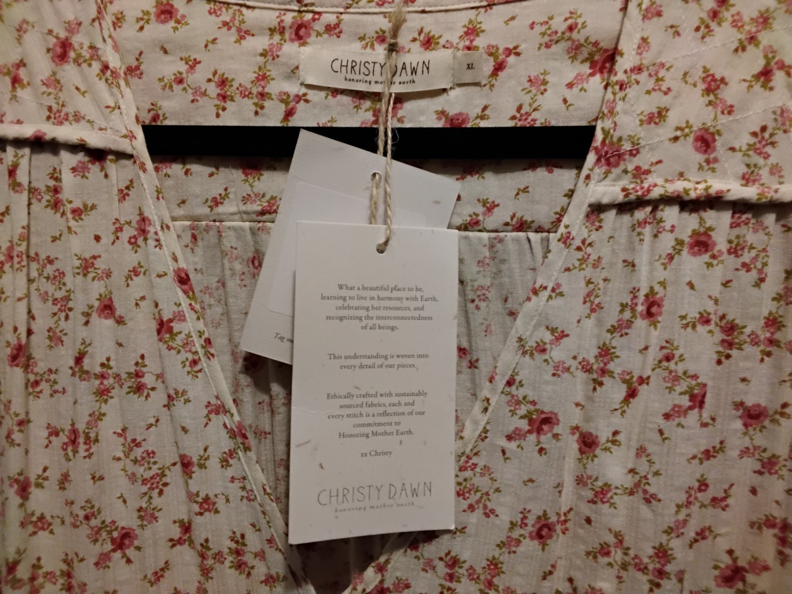 Christy Dawn The Dawn Dress XL white floral cottage romantic ditsy sweet