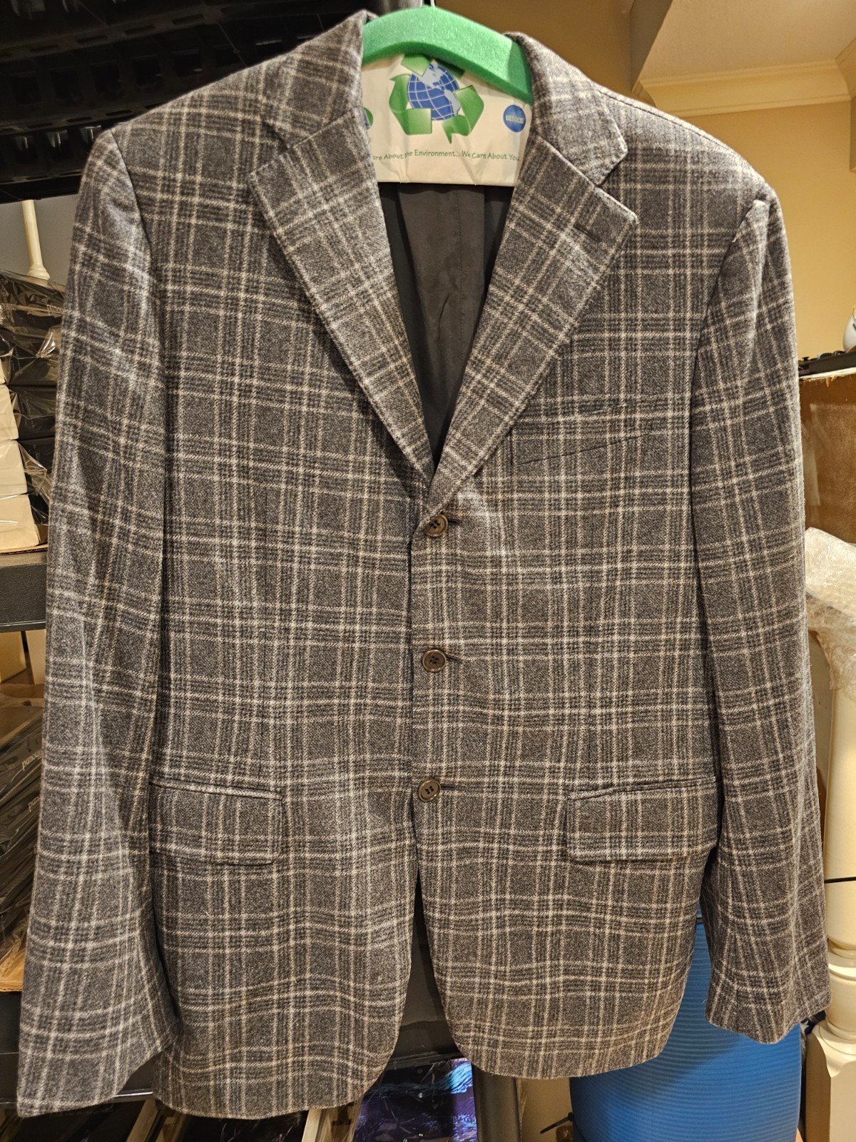 Canali 1934 Blazer Sport Coat AL 15380 Men’s Size US 42R / IT52 Wool Gray Italy