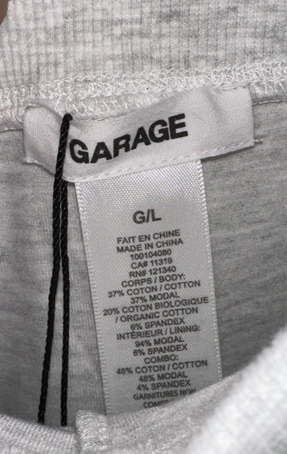Garage Jupe StretchTerry Micro Skort Spring Grey Large