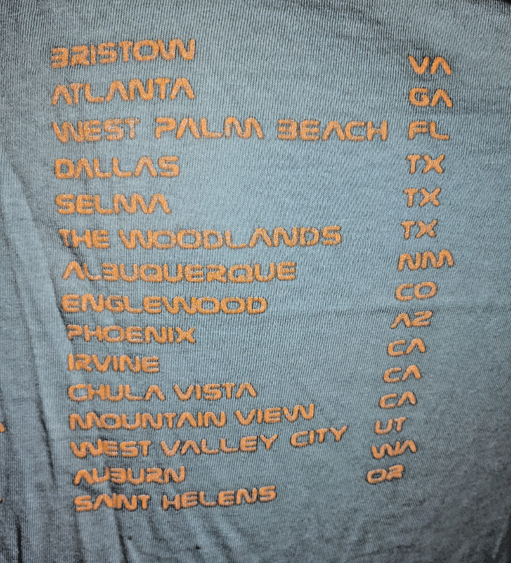 VTG 1992 RARE Lollapalooza Double Sided Festival Tshirt Mens XL