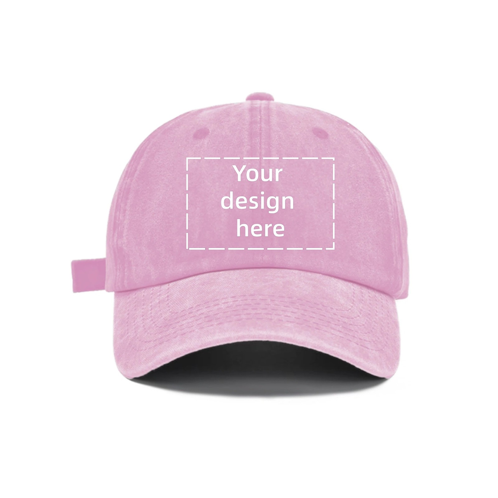 Custom Washed Cotton Denim Dad Hat – Your Logo/Text/Photo Here