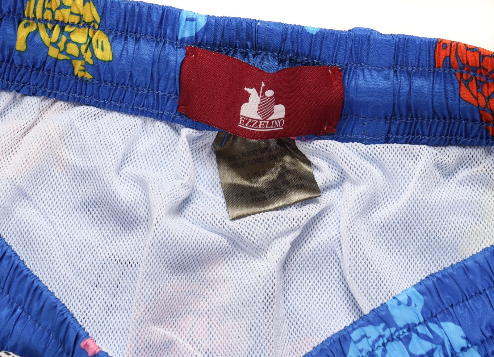 NWT EZZELINO SWIM SHORTS polyester multicolor turtles boxer luxury Italy L
