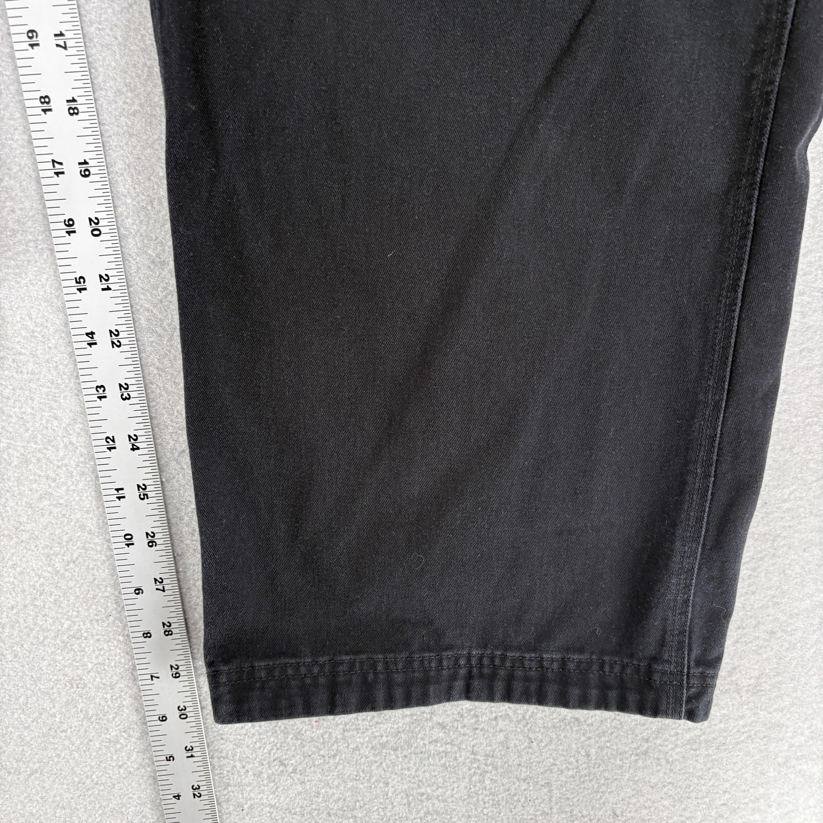 Duluth Everyday Twill Carpenter Pants Mens 46×30 Black Crouch Gusset Workwear