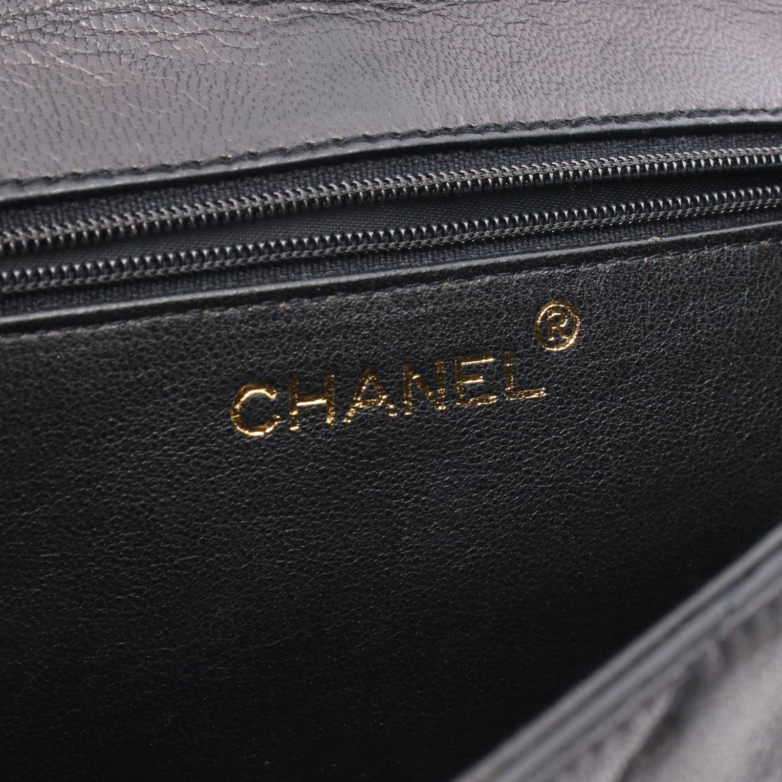 CHANEL COCO Mark Diamond stitch Handbag Lambskin Black GHW Used