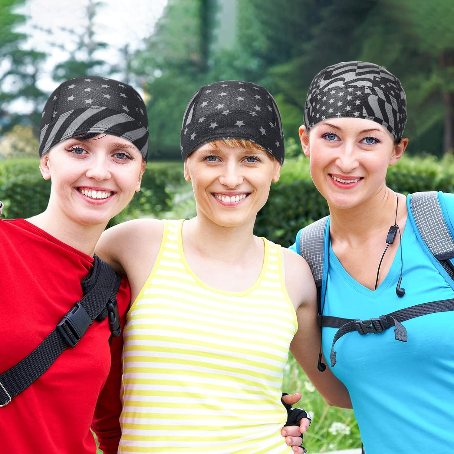 Chuangdi 3 Pcs Do Rags Dew Rag Skull Caps for 250Th Anniversary Men Bandana Bean