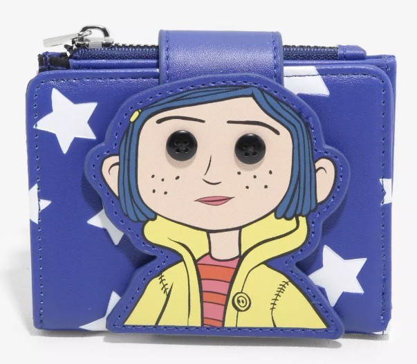 Coraline Doll & Stars Mini Flap Wallet Official Licensed New with Tag