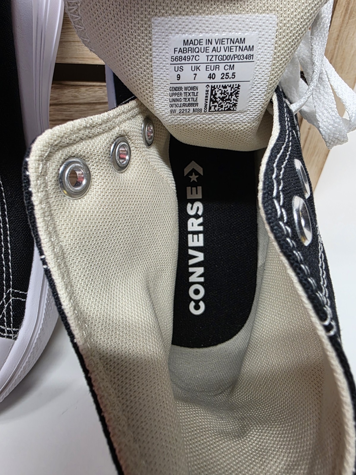 Converse CTAS Move Hi Womens Sz 9 Black Canvas Platform Sneakers Shoes 568497C