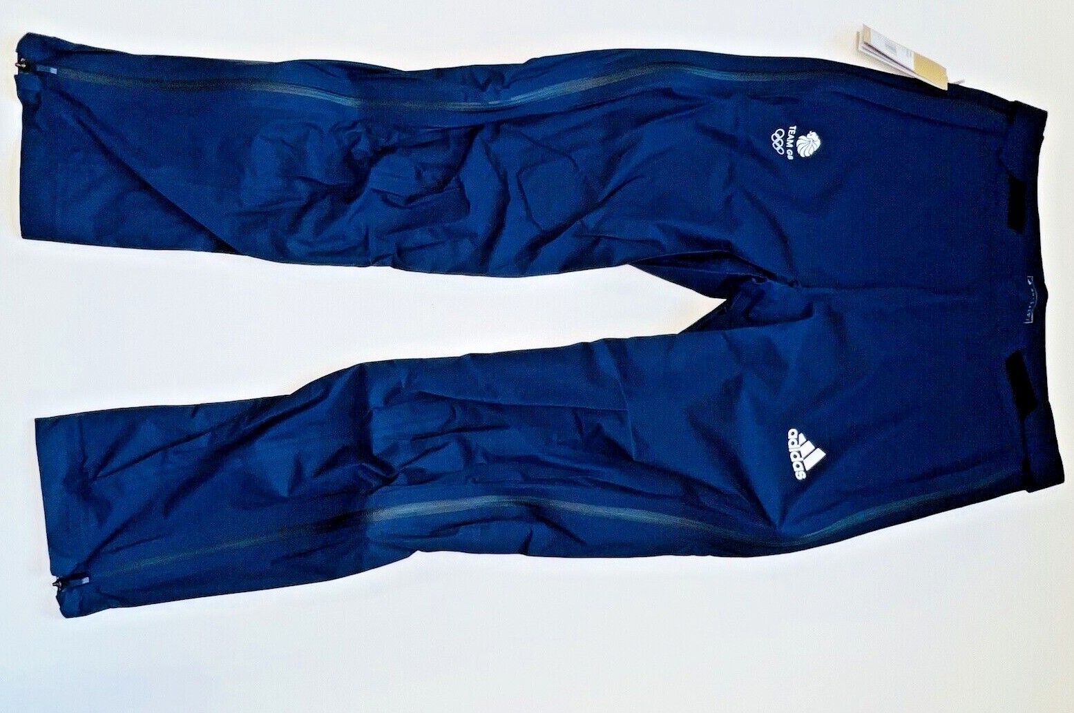 Adidas Team GB RAIN Trousers Blue WaterProof Track Pants Mens Womens XS S M L XL