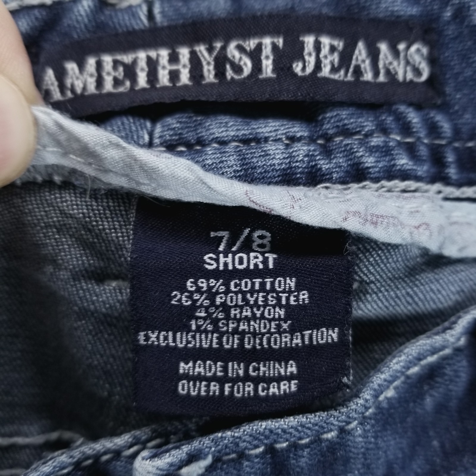 Amethyst Jeans Womens 8 Blue Bootcut Dark Wash Stretch Low Rise Y2K