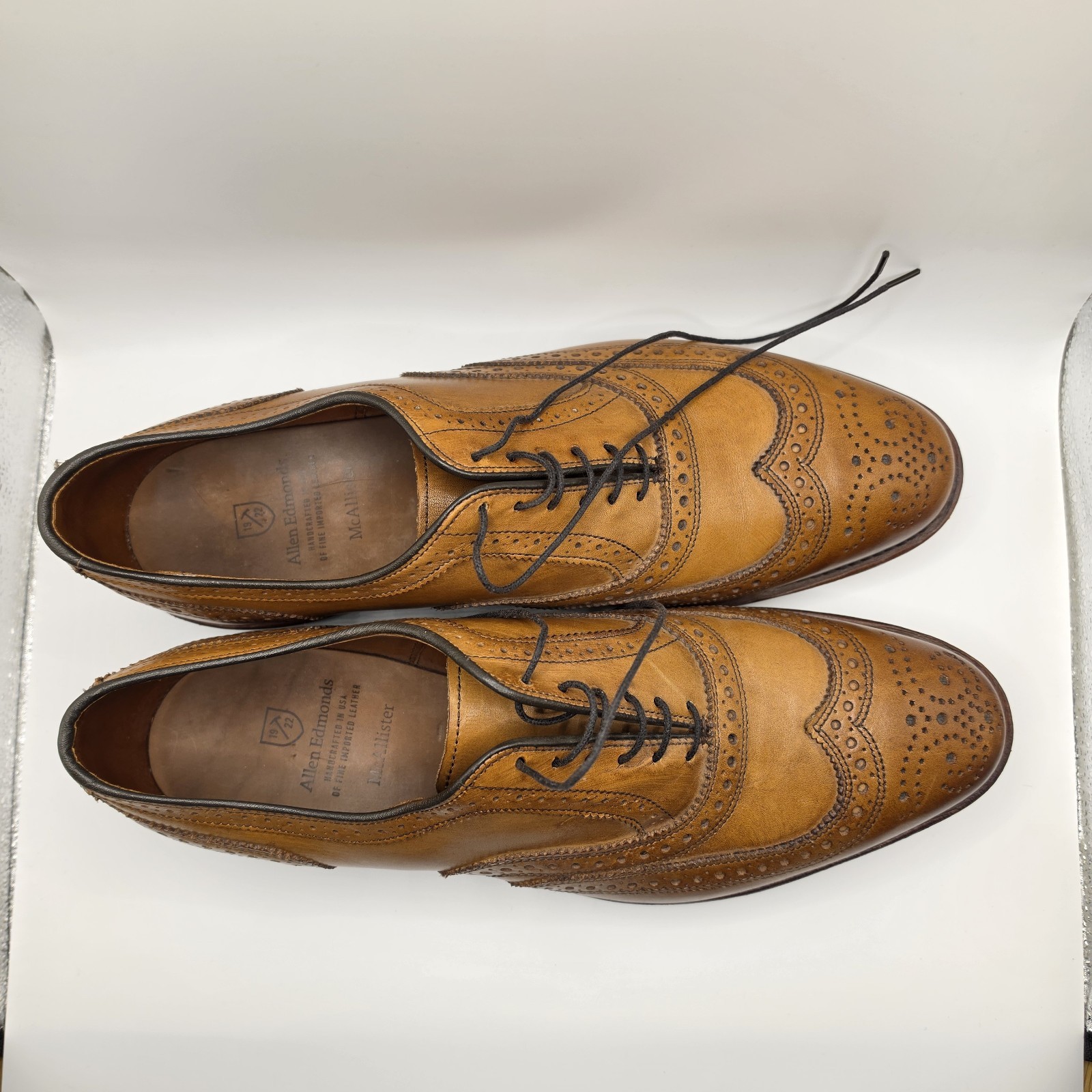 ALLEN EDMONDS McAllister Bench Welt 6235 Wingtip Brogue Brown Men Sz D 10