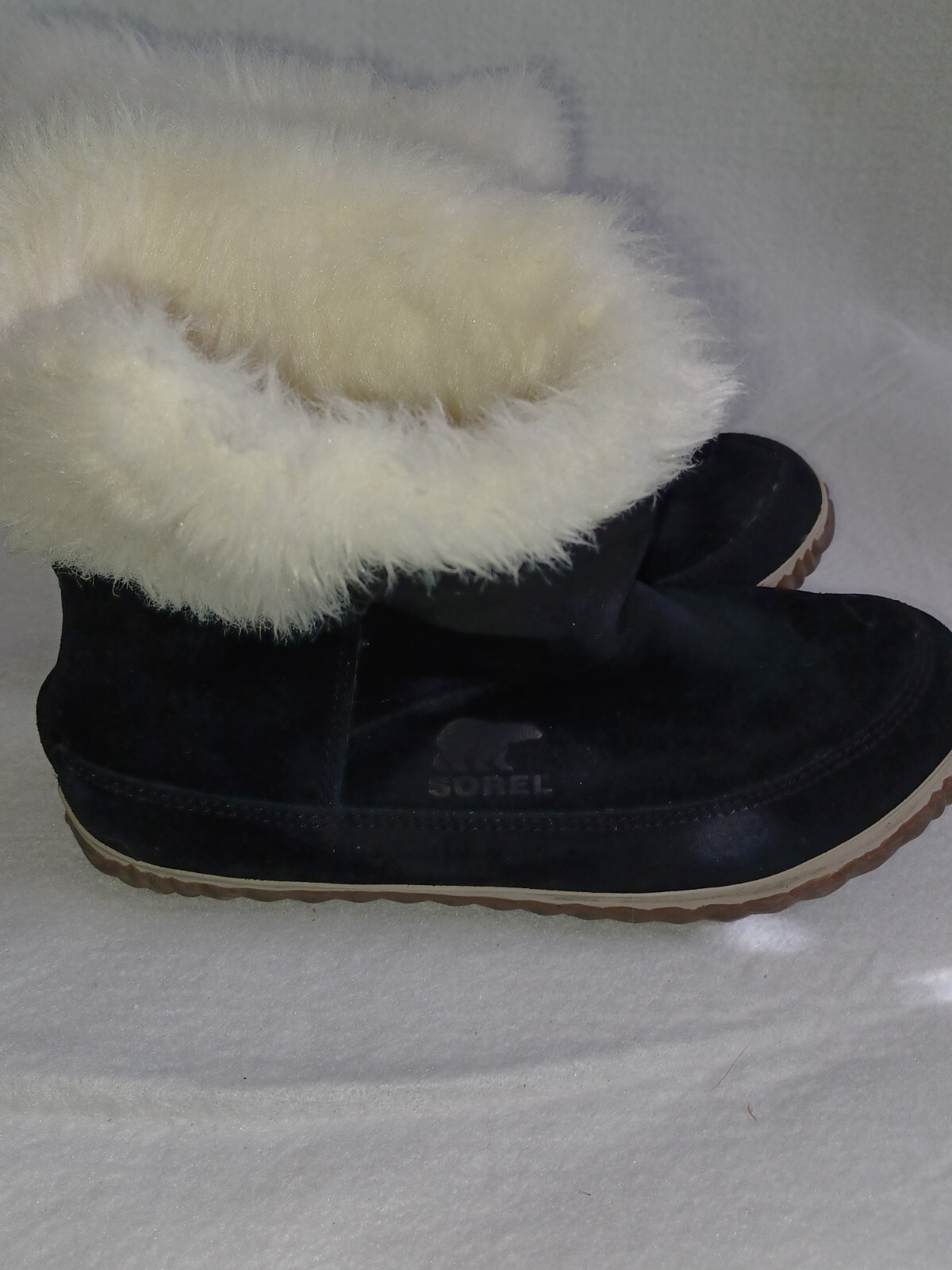 Sorel Women Boots Black Out and About Bootie Fur 11.0 NL-3073-011 Size 7
